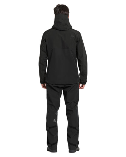 Solid Black coloured Didriksons Mens Grit Jacket on white background 