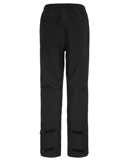Black coloured Didriksons Mens Grit Rain Pants on white background 