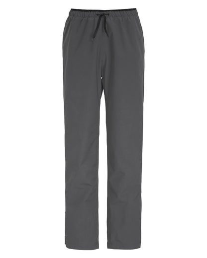 Coal Black coloured Didriksons Mens Grit Rain Pants on white background 