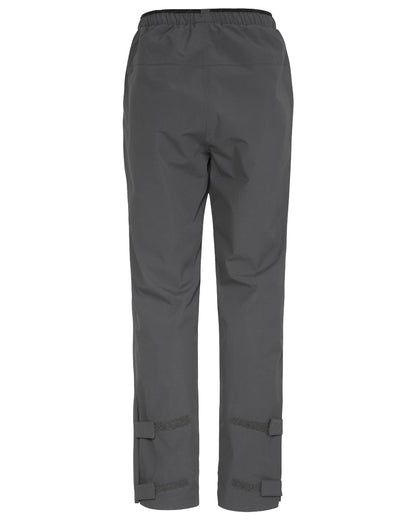 Coal Black coloured Didriksons Mens Grit Rain Pants on white background 