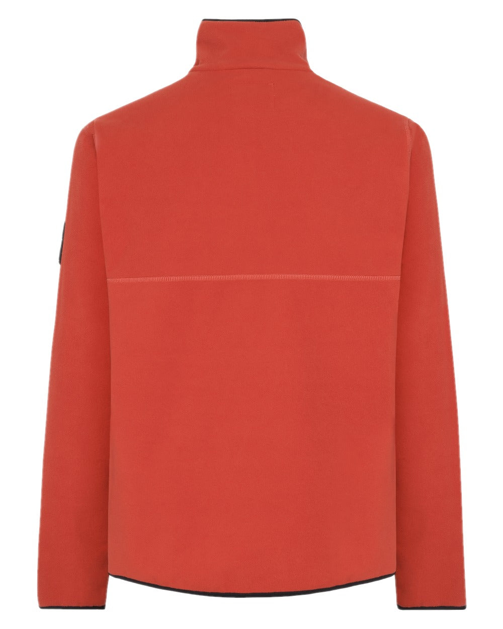 Ochre Red coloured Didriksons Mens Hannes Half Zip Sweater on white background 