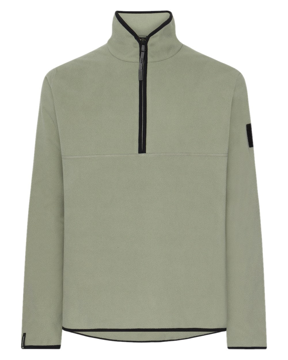Wilted Leaf coloured Didriksons Mens Hannes Half Zip Sweater on white background 