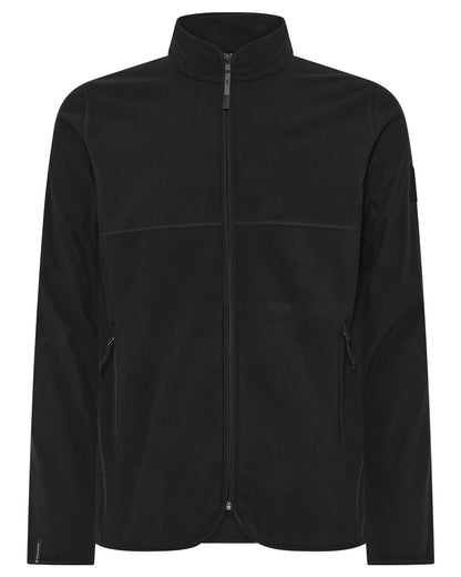 Black coloured Didriksons Mens Hans Windproof Full Zip Fleece on white background 