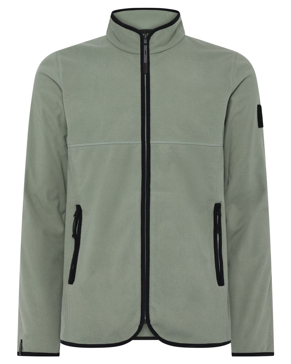 Wilted Leaf coloured Didriksons Mens Hans Windproof Full Zip Fleece on white background 