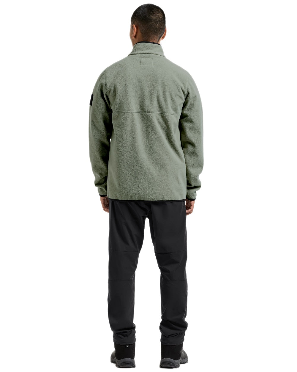 Wilted Leaf coloured Didriksons Mens Hans Windproof Full Zip Fleece on white background 