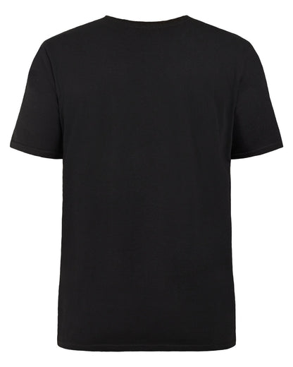 Black coloured Didriksons Mens Harald Ocean T-Shirt on white background 
