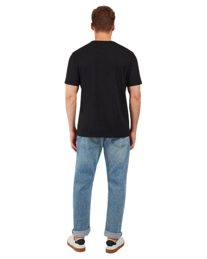 Black coloured Didriksons Mens Harald Ocean T-Shirt on white background 