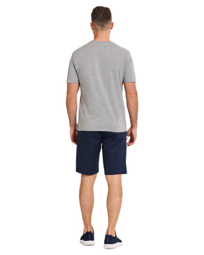 Grey Melange coloured Didriksons Mens Harald Ocean T-Shirt on white background 