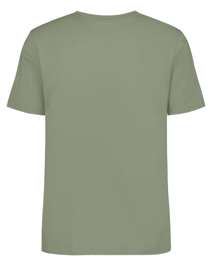 Light Moss coloured Didriksons Mens Harald Ocean T-Shirt on white background 