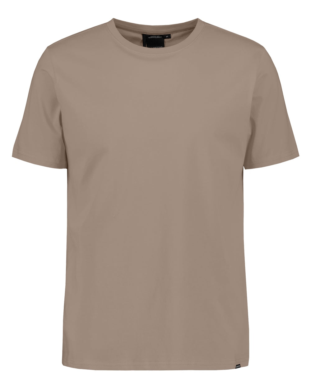 Ash Brown coloured Didriksons Mens Harald T-Shirt on white background 