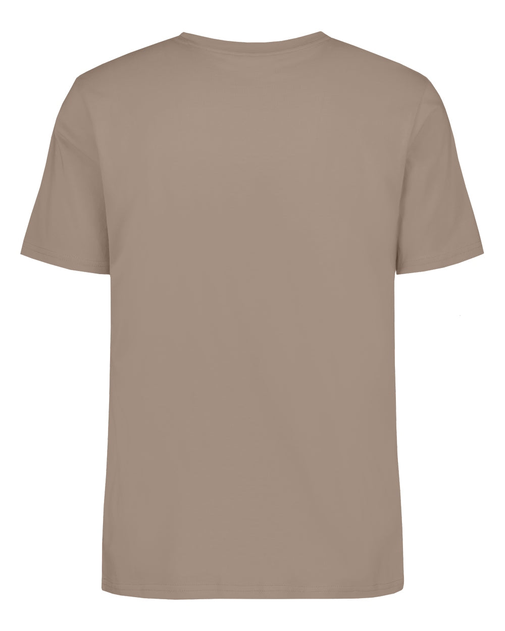 Ash Brown coloured Didriksons Mens Harald T-Shirt on white background 