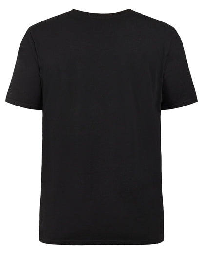 Black coloured Didriksons Mens Harald T-Shirt on white background 