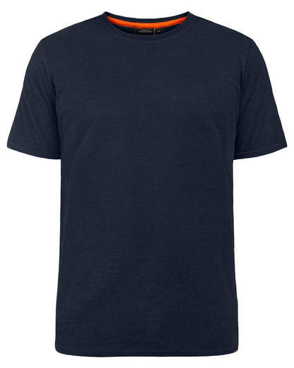 Dark Night Blue coloured Didriksons Mens Harald T-Shirt on white background 