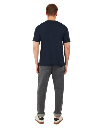 Dark Night Blue coloured Didriksons Mens Harald T-Shirt on white background 