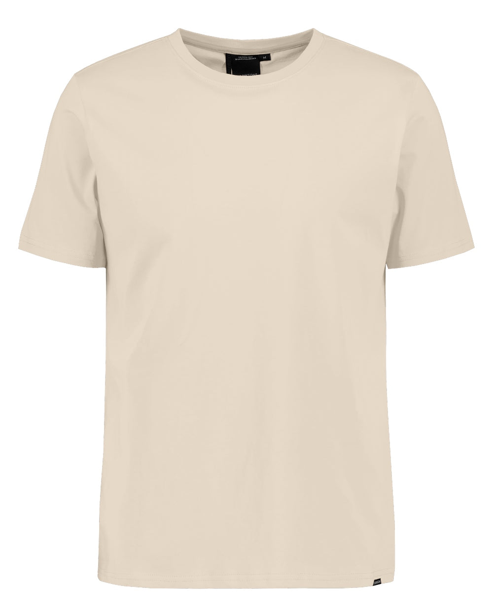 Light Beige coloured Didriksons Mens Harald T-Shirt on white background 