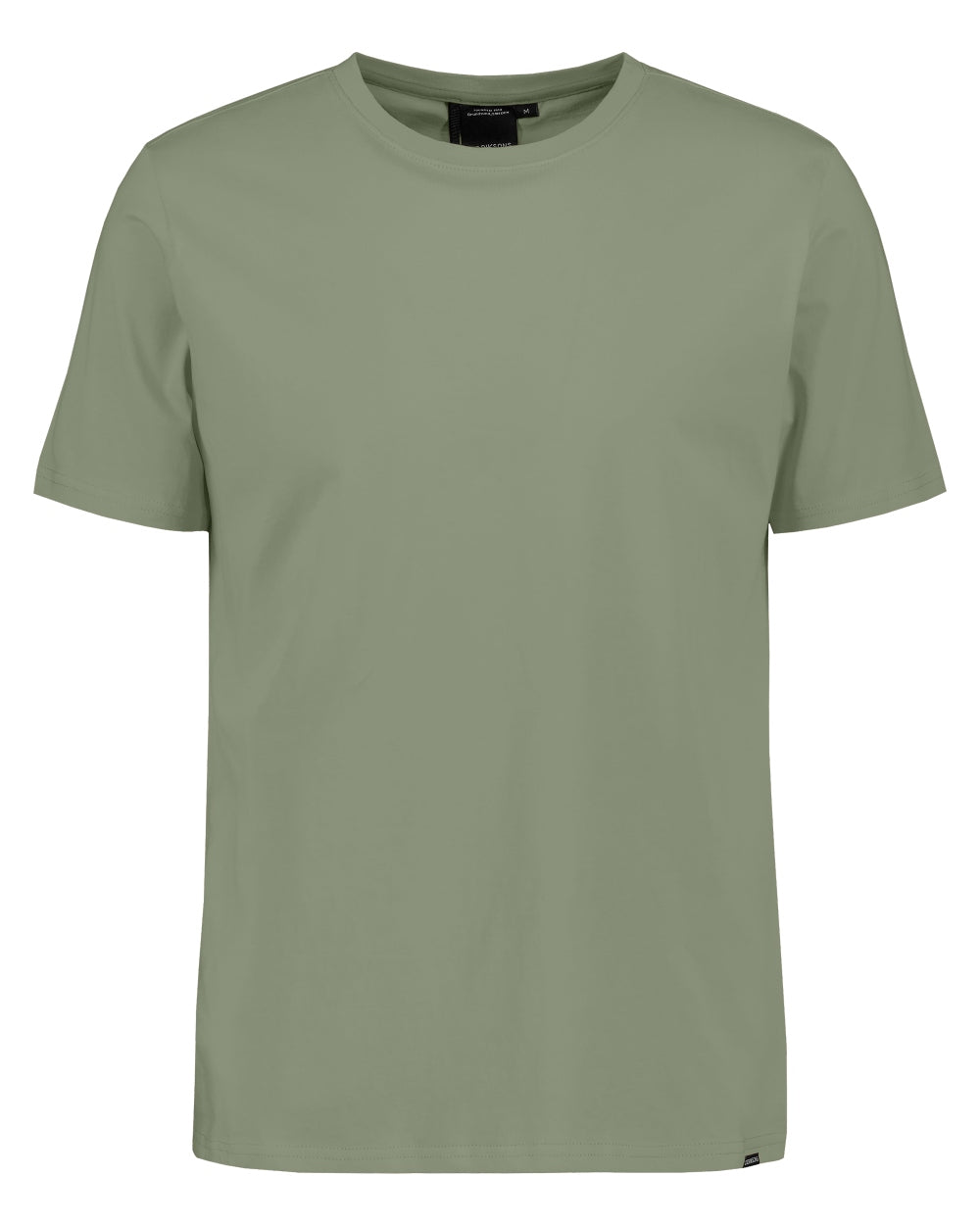 Light Moss coloured Didriksons Mens Harald T-Shirt on white background 