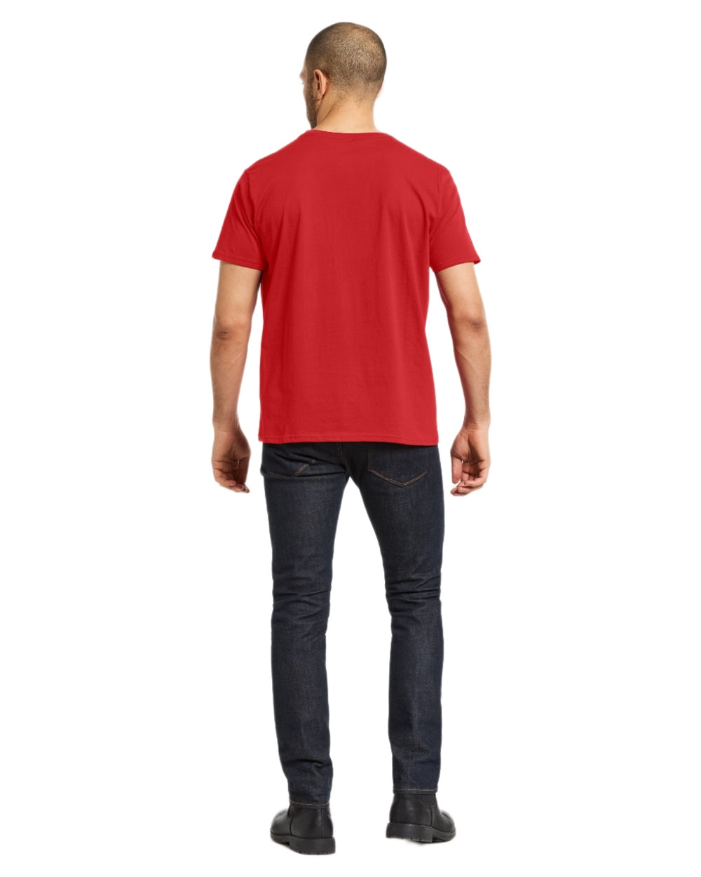 Pomme Red coloured Didriksons Mens Harald T-Shirt on white background 