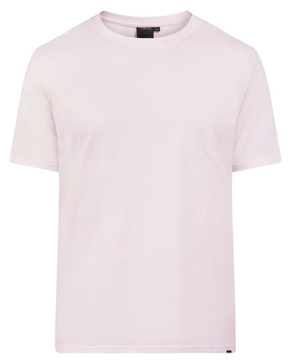 Sky Pink coloured Didriksons Mens Harald T-Shirt on white background 