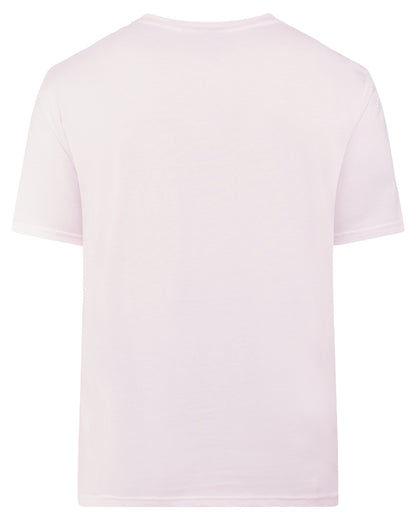 Sky Pink coloured Didriksons Mens Harald T-Shirt on white background 