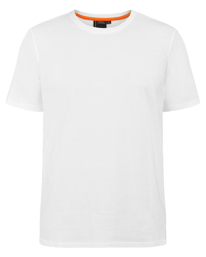 Snow White coloured Didriksons Mens Harald T-Shirt on white background 