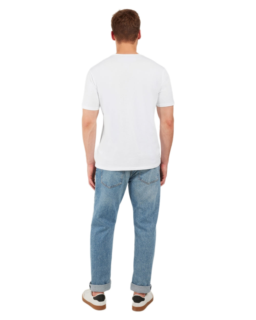 Snow White coloured Didriksons Mens Harald T-Shirt on white background 