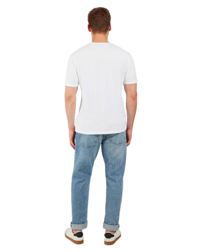 Snow White coloured Didriksons Mens Harald T-Shirt on white background 