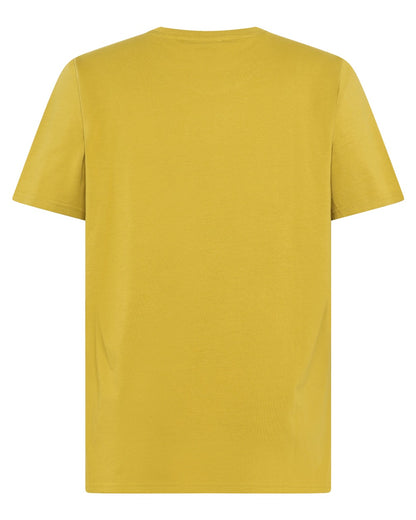 Yellow Pollen coloured Didriksons Mens Harald T-Shirt on white background 