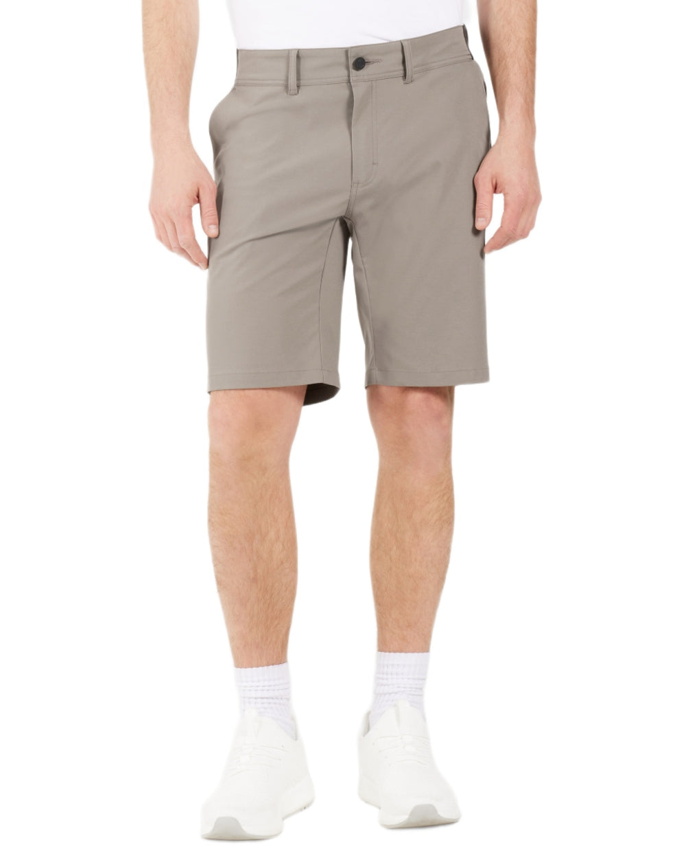Ash Brown coloured Didriksons Mens Ian Shorts on white background 