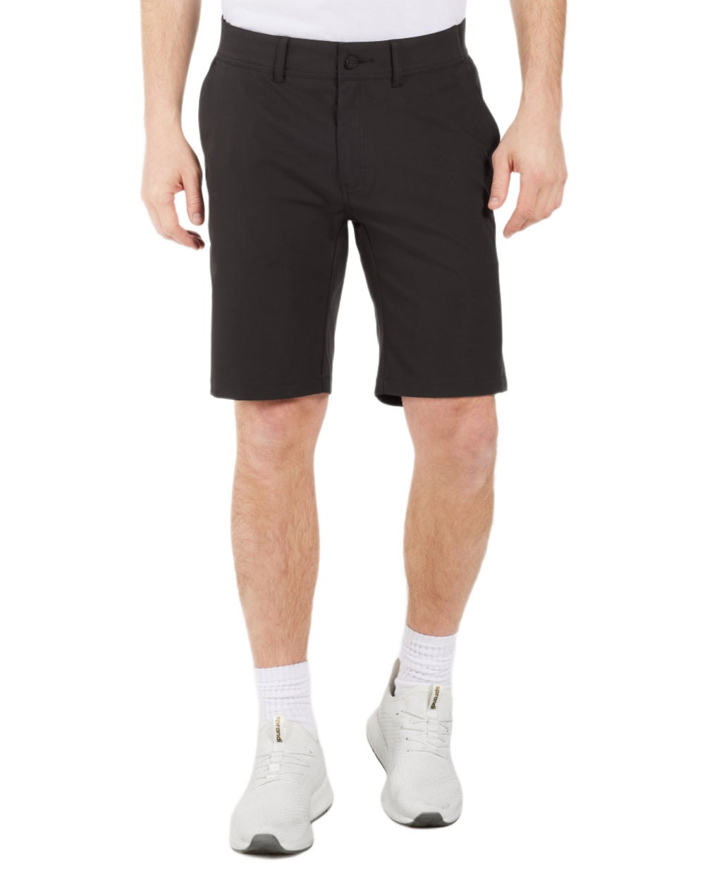 Black coloured Didriksons Mens Ian Shorts on white background 
