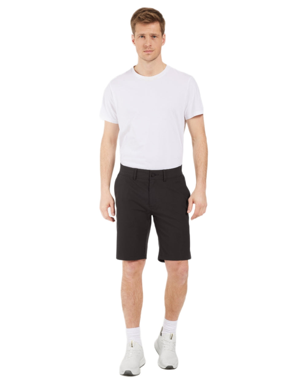 Black coloured Didriksons Mens Ian Shorts on white background 