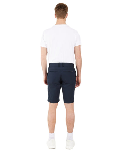 Dark Night Blue coloured Didriksons Mens Ian Shorts on white background 
