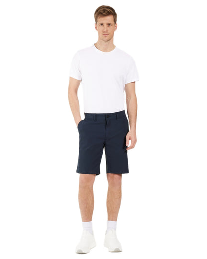Dark Night Blue coloured Didriksons Mens Ian Shorts on white background 