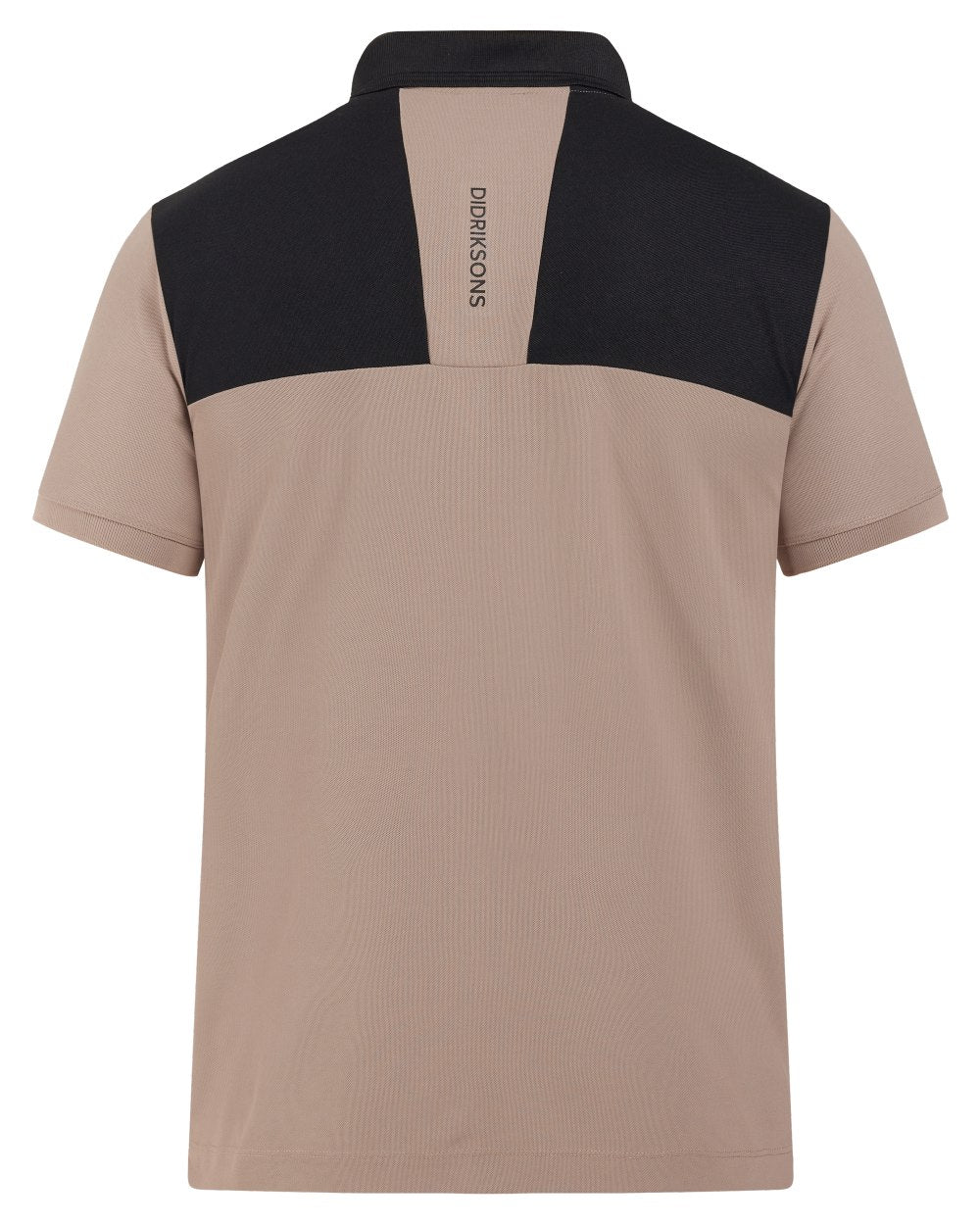 Ash Brown coloured Didriksons Mens Jack Polo T-Shirt on white background 