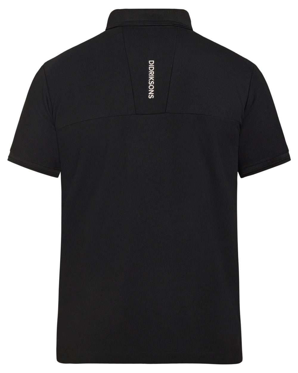 Black coloured Didriksons Mens Jack Polo T-Shirt on white background 