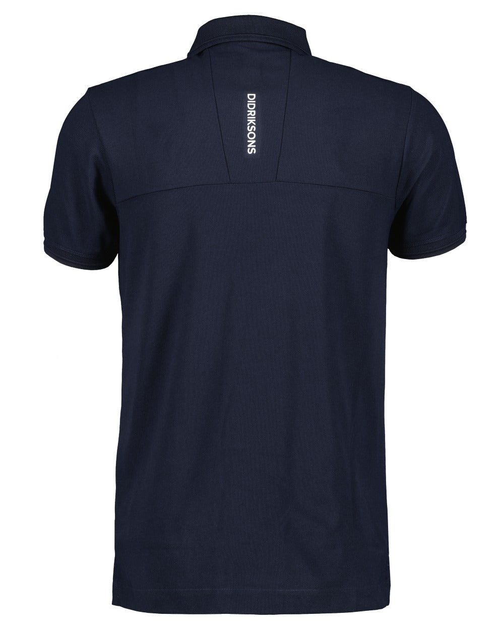 Dark Night Blue coloured Didriksons Mens Jack Polo T-Shirt on white background 