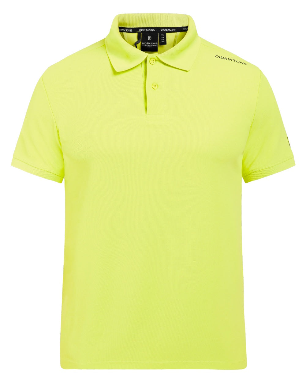 Light Avocado coloured Didriksons Mens Jack Polo T-Shirt on white background 