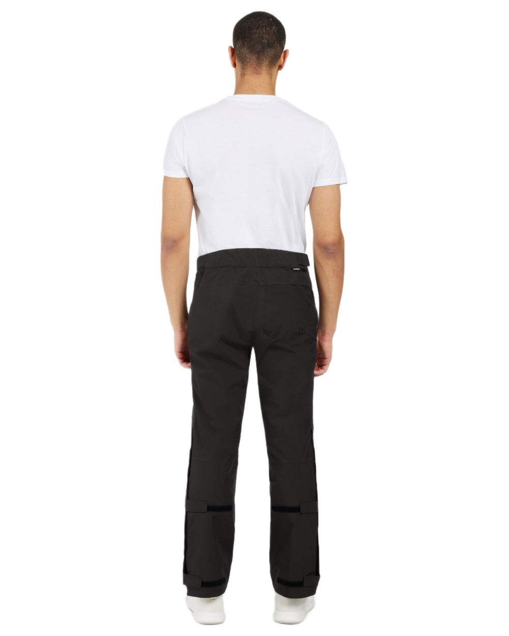Black coloured Didriksons Mens Jesper Pants on white background 