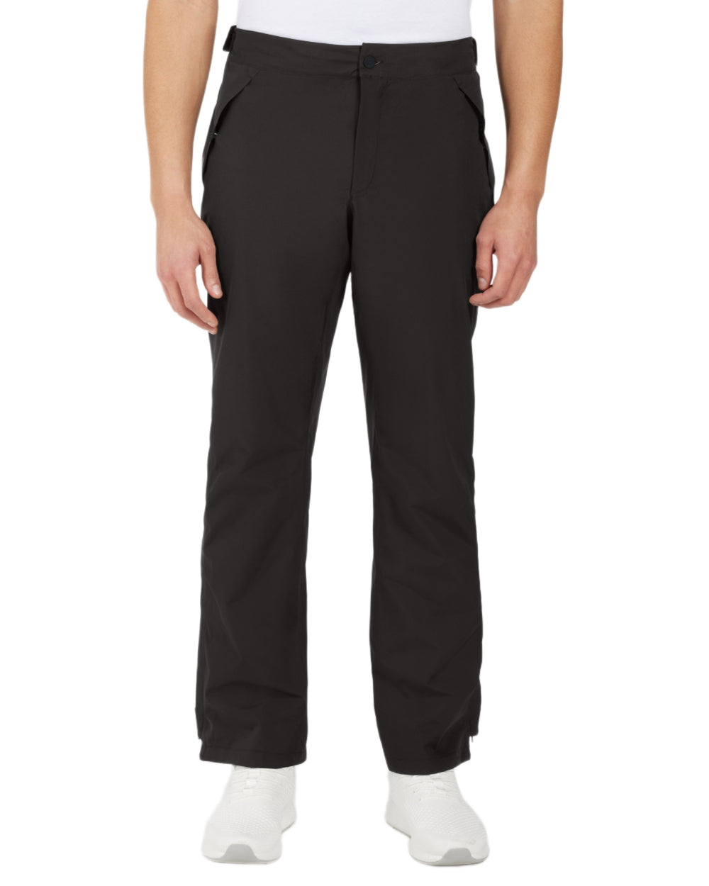 Black coloured Didriksons Mens Jesper Pants on white background 