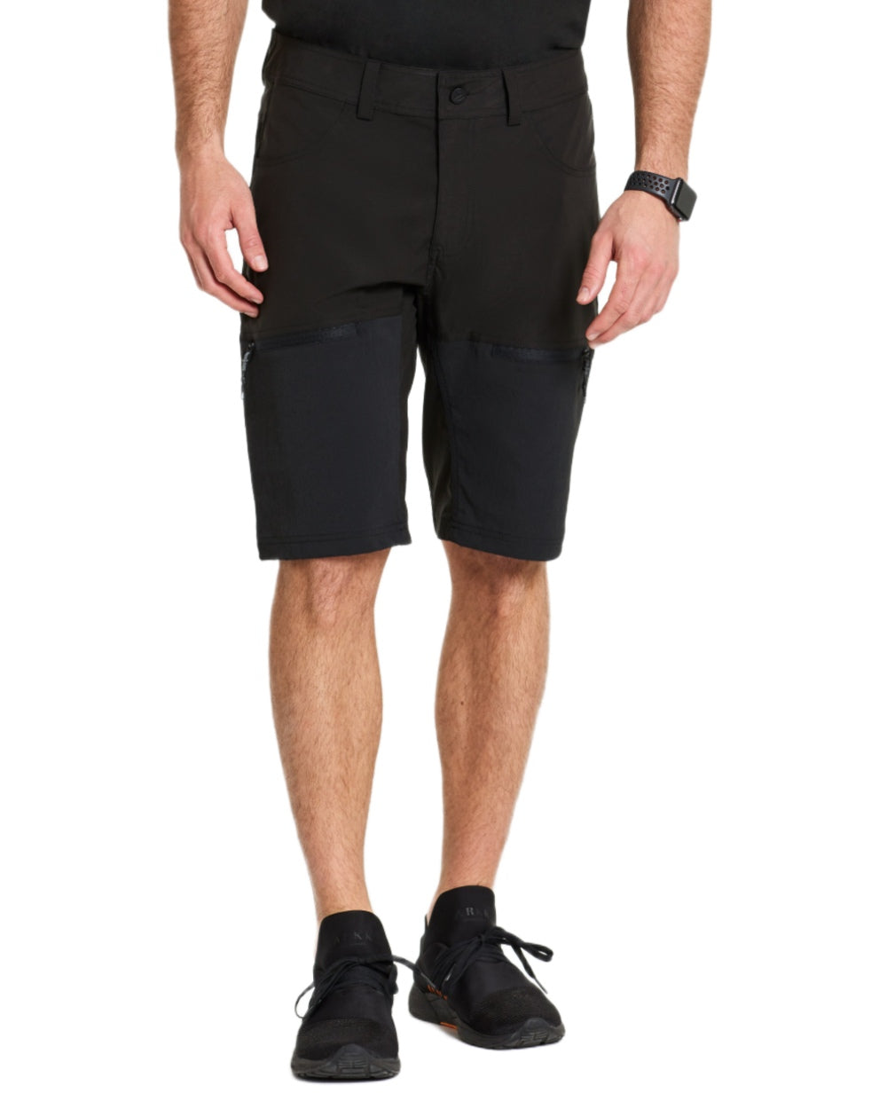 Black coloured Didriksons Mens Kallax Shorts on white background 