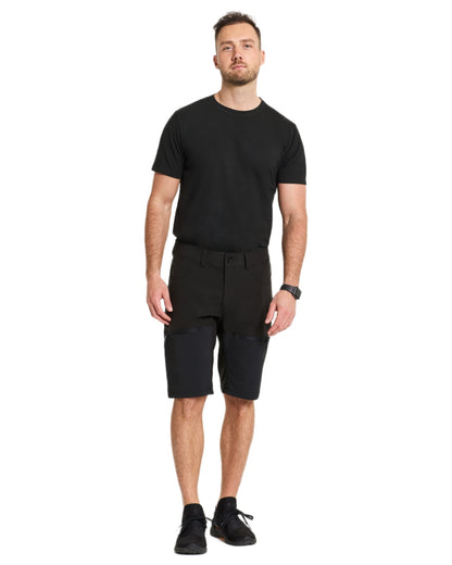 Black coloured Didriksons Mens Kallax Shorts on white background 