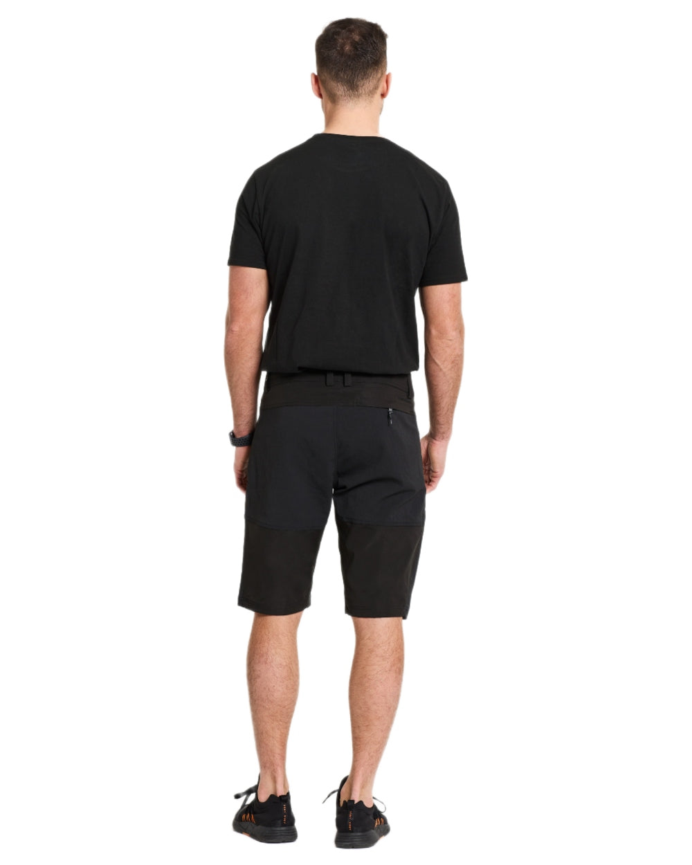 Black coloured Didriksons Mens Kallax Shorts on white background 