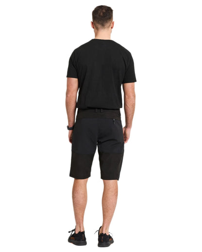Black coloured Didriksons Mens Kallax Shorts on white background 