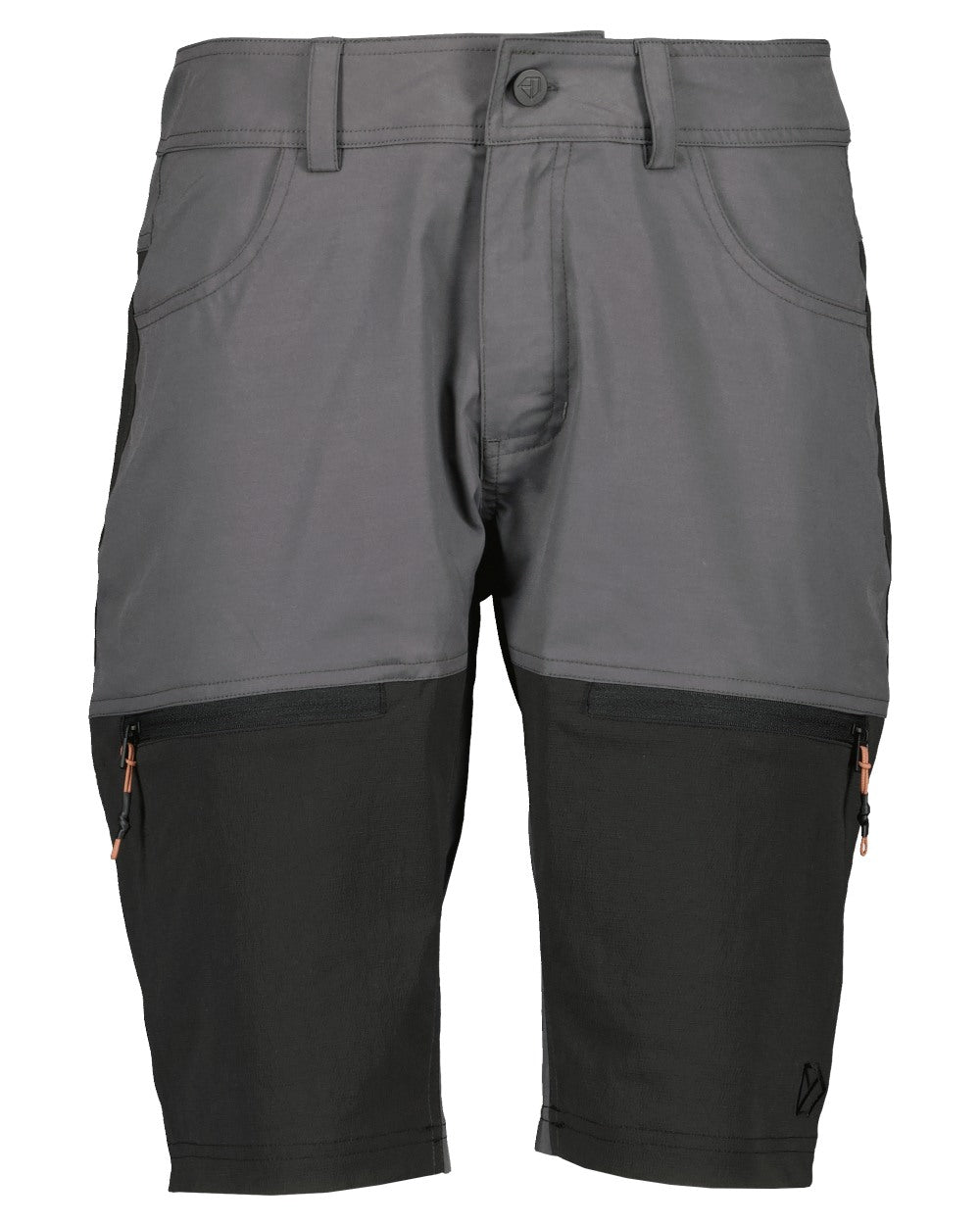 Coal Black coloured Didriksons Mens Kallax Shorts on white background 