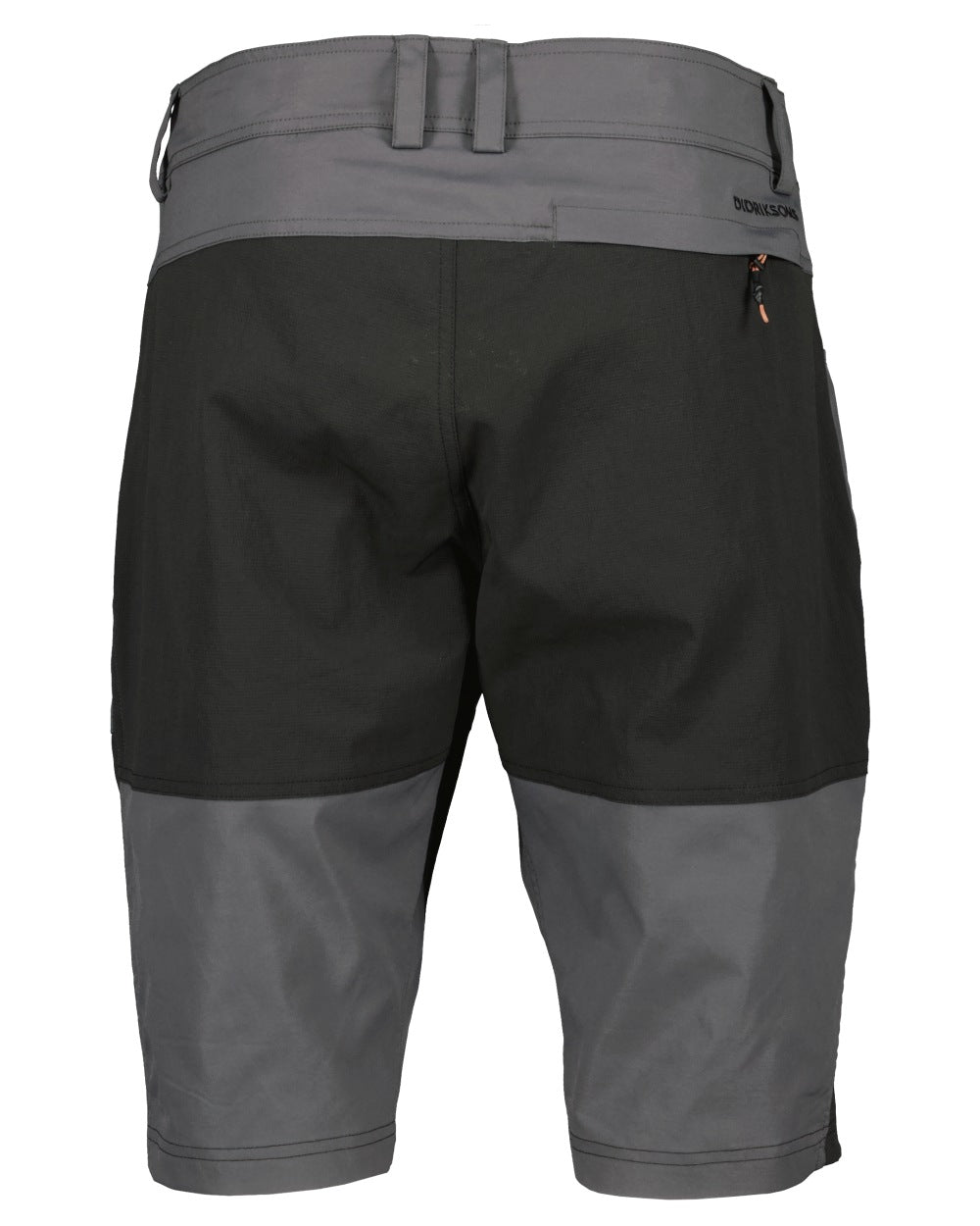 Coal Black coloured Didriksons Mens Kallax Shorts on white background 