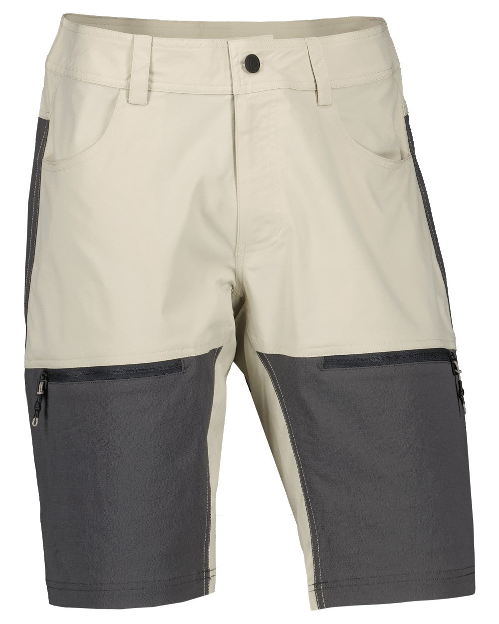 Light Beige coloured Didriksons Mens Kallax Shorts on white background 