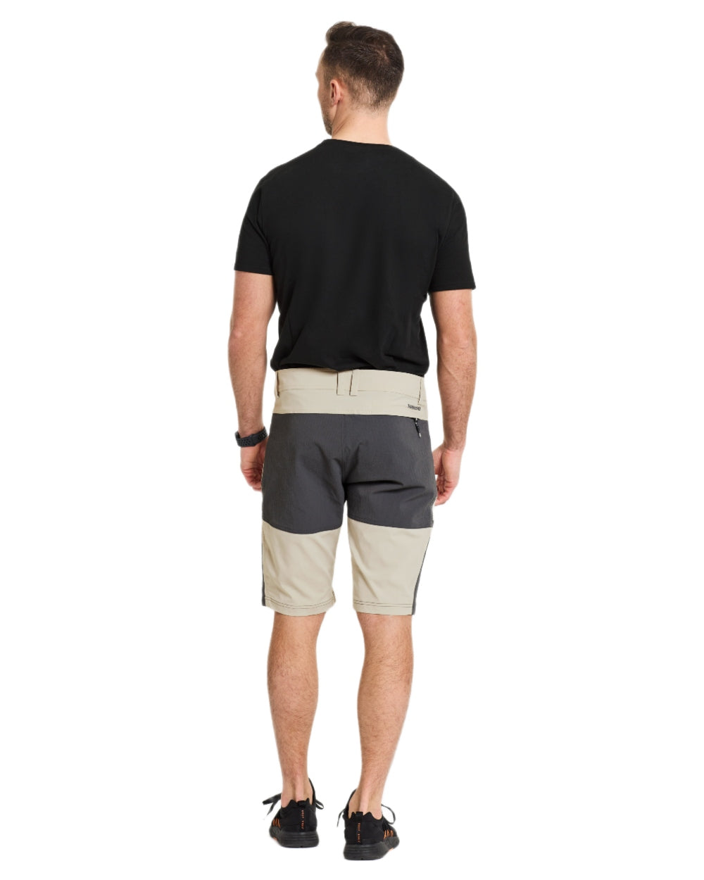 Light Beige coloured Didriksons Mens Kallax Shorts on white background 