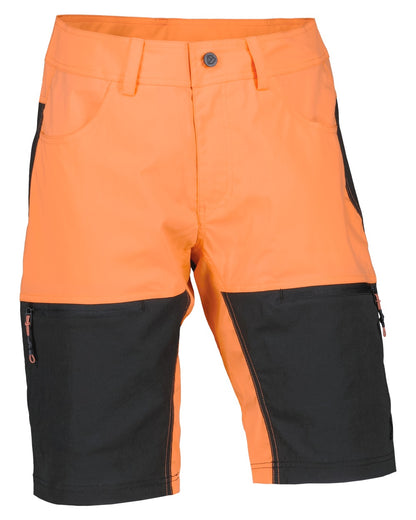 Sunset coloured Didriksons Mens Kallax Shorts on white background 