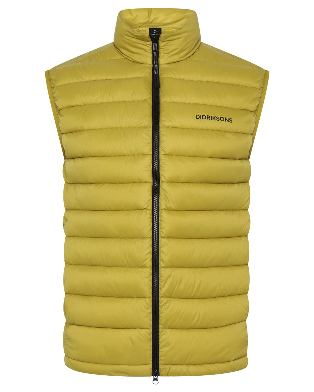 Yellow Pollen coloured Didriksons Mens Marino Vest on white background 