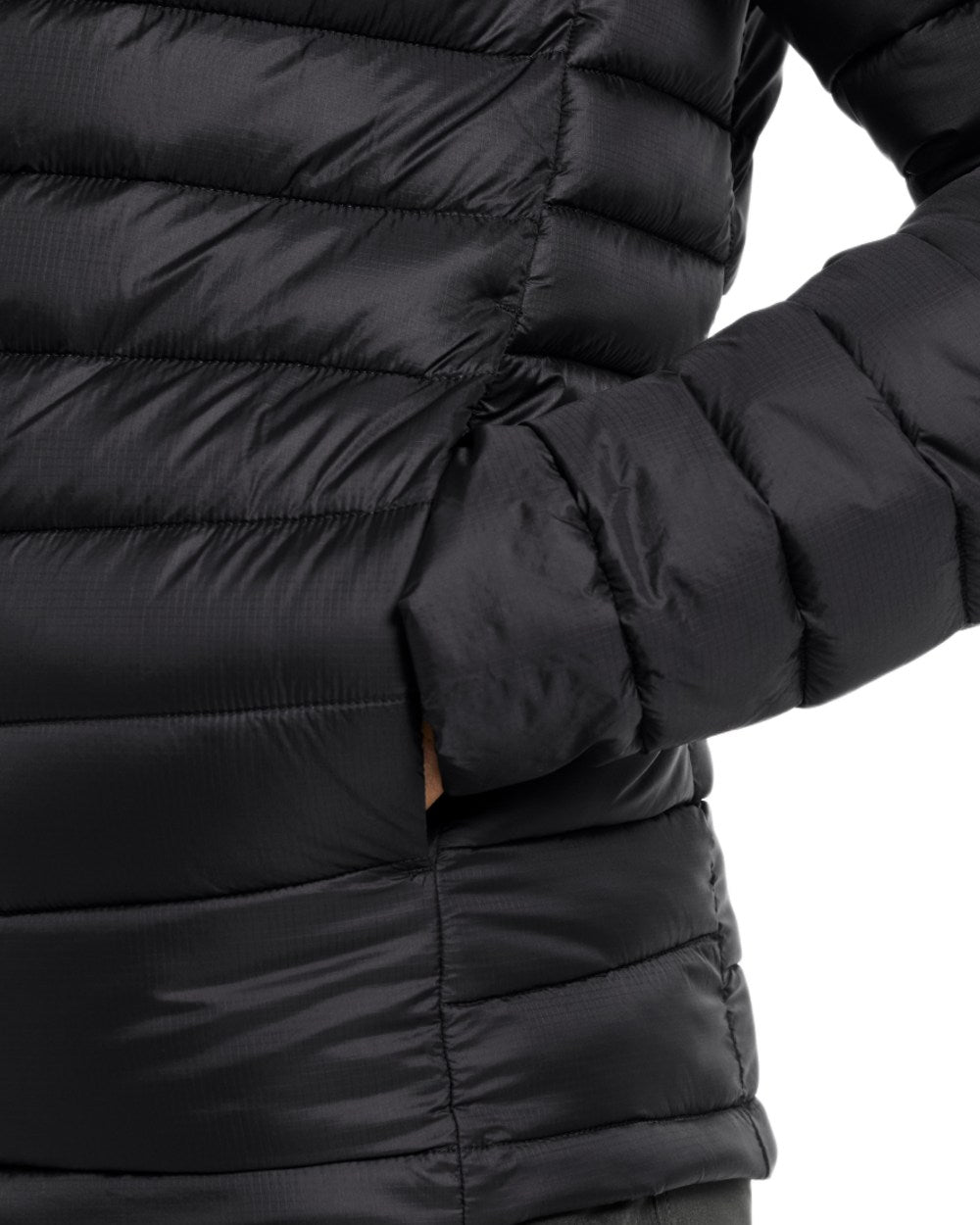 Black coloured Didriksons Mens Mauro Jacket on white background 