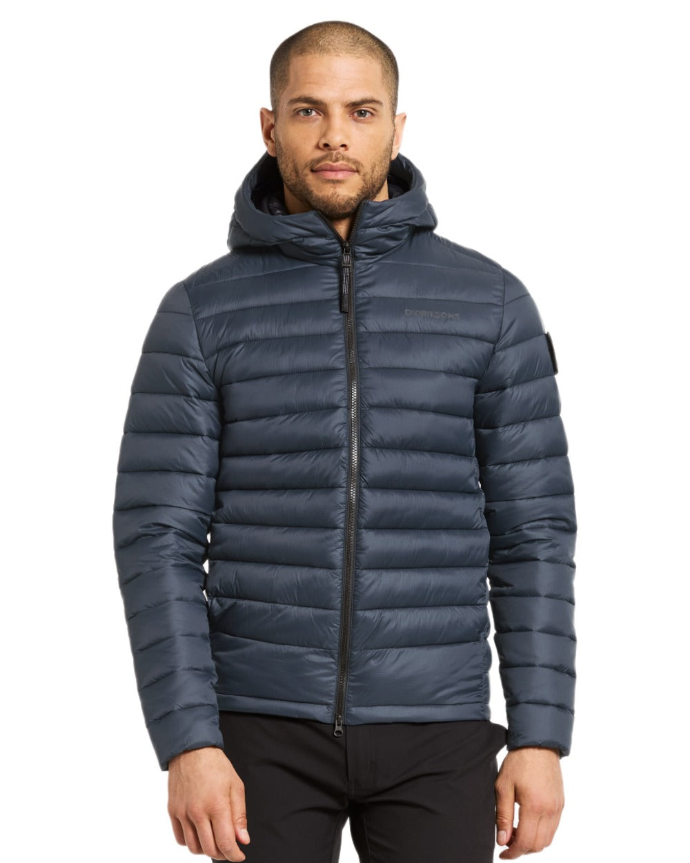Sleepy Blue coloured Didriksons Mens Mauro Jacket on white background 